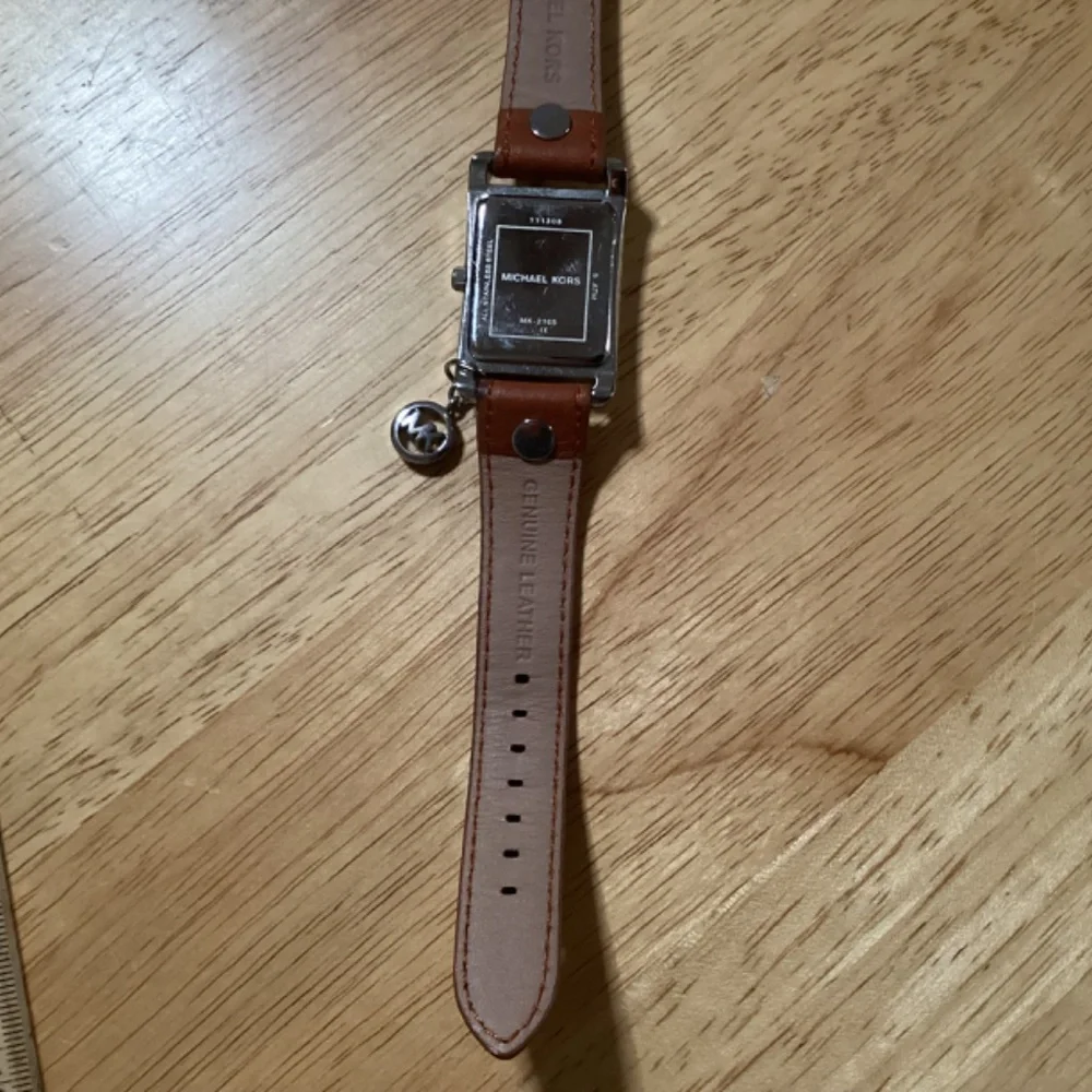 Vintage Michael Kors Women’s Watch Silver-tone with Brown Leather Band MK2165